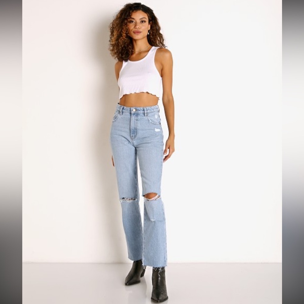 ROLLA'S Vintage Wash Straight Cut Jeans